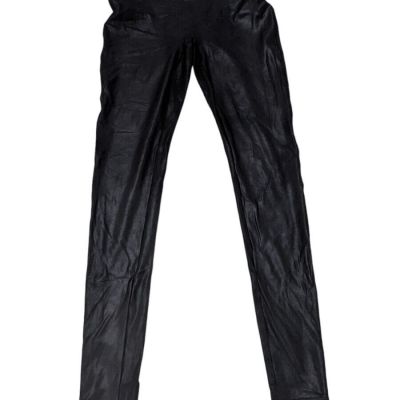 Spanx Medium Black Leggings Shiny Slick Womens Spanx Pants Black